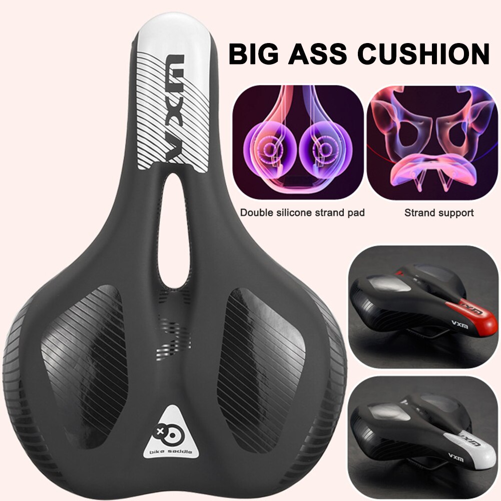 VXM Big Bicycle Saddle Comfortable Mountain Bike Seat Cushion Thickened Soft Bicycle Saddle Ergonomic Hollowed Bicycle Seat